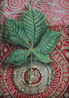 Horse Chestnut leaf on Indian Silk